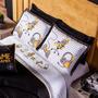 Imagem de Conjunto Jogo de Cama Lençol Game Streamer Branco Queen 04 Peças - Micropercal 180 Fios