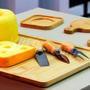Imagem de Conjunto Jogo P/ Cortar Queijo 4 Pçs Inox Kit Facas Espátula