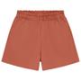 Imagem de Conjunto Juvenil Amora Cropped Ribana Short Moletom Leve Branco/Laranja