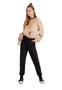 Imagem de Conjunto Juvenil para Meninas com Blusão Cropped e Calça em Moletom Gloss