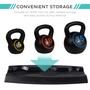 Imagem de Conjunto Kettlebell Best Choice Products com rack de armazenamento de 5 kg, 10 kg, 15 kg