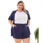 Imagem de Conjunto Kimono e Bermuda Plus size Moda Curvy Plus All Size