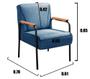 Imagem de Conjunto Kit 2 Poltronas Jade Cadeira Decorativa Moderna Braço Metal
