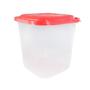 Imagem de Conjunto Kit 5 Potes Com Tampa Vermelho Arroz Feijão Café Açúcar Grãos