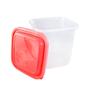 Imagem de Conjunto Kit 5 Potes Com Tampa Vermelho Arroz Feijão Café Açúcar Grãos