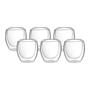 Imagem de Conjunto Kit 6 Copo De Café 90ml Isolante Vidro Duplo Expresso Chá Suco Design Moderno Transparente