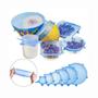 Imagem de Conjunto Kit 6 Tampas De Silicone Universal Flexível Reutilizável Elástica