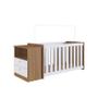 Imagem de Conjunto Kit Berço Regulagem Cômoda 2 gavetas Infantil Bebê Nogal Aconchego Completa