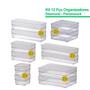 Imagem de Conjunto Kit Com 12 Transparente Organizadores Funcional Designer Moderno