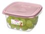 Imagem de Conjunto Kit Com 3 Potes Herméticos De Plastico 800ml Verde ou Rosa Sanremo Ideal para Marmita