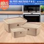 Imagem de Conjunto Kit Com 3 Potes Porta Mantimentos Retangular Multiuso 1L 2L 3L UZ