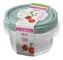 Imagem de Conjunto Kit Com 3 Potes Redondos Herméticos De Plastico 620ml Verde ou Rosa Sanremo