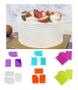 Imagem de Conjunto Kit de 3 Espátulas Decorativa Alisadora Raspadora Confeiteiro Para Decoração De Bolos, Pães, Massas, Espátula para Alisar Chantilly Wave Cake