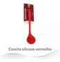 Imagem de Conjunto Kit Jogo Colheres Utensílios Silicone Maciço Vermelho 10 Peças