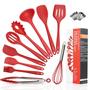 Conjunto Kit Utensílios De Cozinha Silicone Inox - Jogo de Utensilio 10 peças Colheres Espatulas Conchas Pegadores LUMAI Imagem de Conjunto Kit Utensílios De Cozinha Silicone Inox - Jogo de Utensilio 10 peças Colheres Espatulas Conchas Pegadores LUMAI
