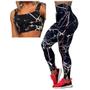 Imagem de Conjunto Legging Comum Jump + Top Faixa White Vein Moving