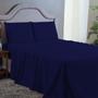 Imagem de Conjunto Lençol Casal 400 Fios 4 peças com Elástico e Fronha Cama Box Toque Macio