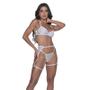 Imagem de Conjunto Lingerie Arrastão com Cinta Liga Grudada Yaffa Ref.Y7098