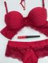 Imagem de Conjunto Lingerie Calcinha e Sutiã com Bojo Heart Red