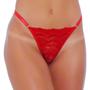 Imagem de Conjunto Lingerie Calcinha Fio e Sutiã Rendado Ajustável Sensual Sex Vermelho