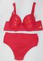 Imagem de Conjunto Lingerie CM1 Reforçado de Microfibra Com Fita Vermelho Tamanho M-42 