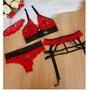 Imagem de Conjunto Lingerie Com Cinta Liga Par de Meias E Venda