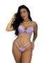Imagem de Conjunto lingerie Cropped com tule strep
