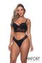 Imagem de Conjunto Lingerie Cropped Renda Sutiã Calcinha Fio Dental Duplo Moda Intima Feminino Atacado Blogueira Super Luxo