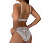 Imagem de Conjunto Lingerie de Luxo Rendado s/ Bojo Feminino Sensual 