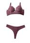 Imagem de Conjunto Lingerie Feminino Com Bojo Calcinha Fio Dental