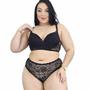 Imagem de Conjunto Lingerie Plus Size Rendado Sensual Calcinha Hot Pants Com bojo Sexy