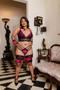 Imagem de Conjunto lingerie preto e pink completo acompanha luvas e persex - Kim Plus Size