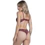 Imagem de Conjunto Lingerie Rendado Recorte Com Aro Calcinha e Sutiã