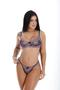 Imagem de Conjunto Lingerie sem bojo com aro renda bicolor luxo Peaches (Carol)