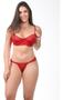 Imagem de Conjunto Lingerie sem bojo com aro vermelho  Renda 