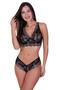 Imagem de Conjunto Lingerie sem Bojo Renda Bicolor - CJ PRISCILA