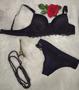 Imagem de Conjunto Lingerie  Soutien e Calcinha Tam P cores preto e vermelho