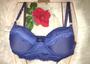 Imagem de Conjunto lingerie  Sutiã com bojo  e  e Calcinha Tamanho P Marinho EY 10291