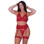 Imagem de Conjunto Lingerie Sutiã sem Bojo e Perneira Sensual Amélia