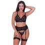 Imagem de Conjunto Lingerie Sutiã sem Bojo e Perneira Sensual Amélia