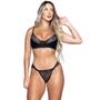 Imagem de Conjunto Lingerie Vekyo Sem bojo e Robe Feminino Sexy em Renda e Tule