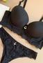 Imagem de Conjunto Liso de Lingerie Com Calcinha com Detalhes em Renda