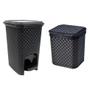 Imagem de Conjunto Lixeira 7 Litros Com Pedal e Lixeira de Pia 5L Arqplast
