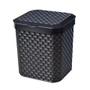 Imagem de Conjunto Lixeira Rattan 5L e Porta Detergente Rattan Preto Arqplast