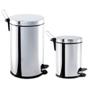Imagem de Conjunto Lixeiras Inox com Pedal e Balde 12 Litros + 3 Litros Brinox