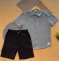 Imagem de Conjunto LocBoo Camisa em Malha Piquet Camisaria e Bermuda em Linho Panamá com Elastano
