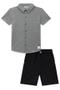 Imagem de Conjunto LocBoo Camisa em Malha Piquet Camisaria e Bermuda em Linho Panamá com Elastano