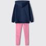 Imagem de Conjunto Longo Hering Kids Menina Moletom Azul/Rosa 5B3Y1BEN