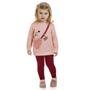 Imagem de Conjunto Longo Infantil Moletinho Rosa Marlan