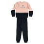 Imagem de Conjunto longo infantil moletom felpado rosa e preto princess INV